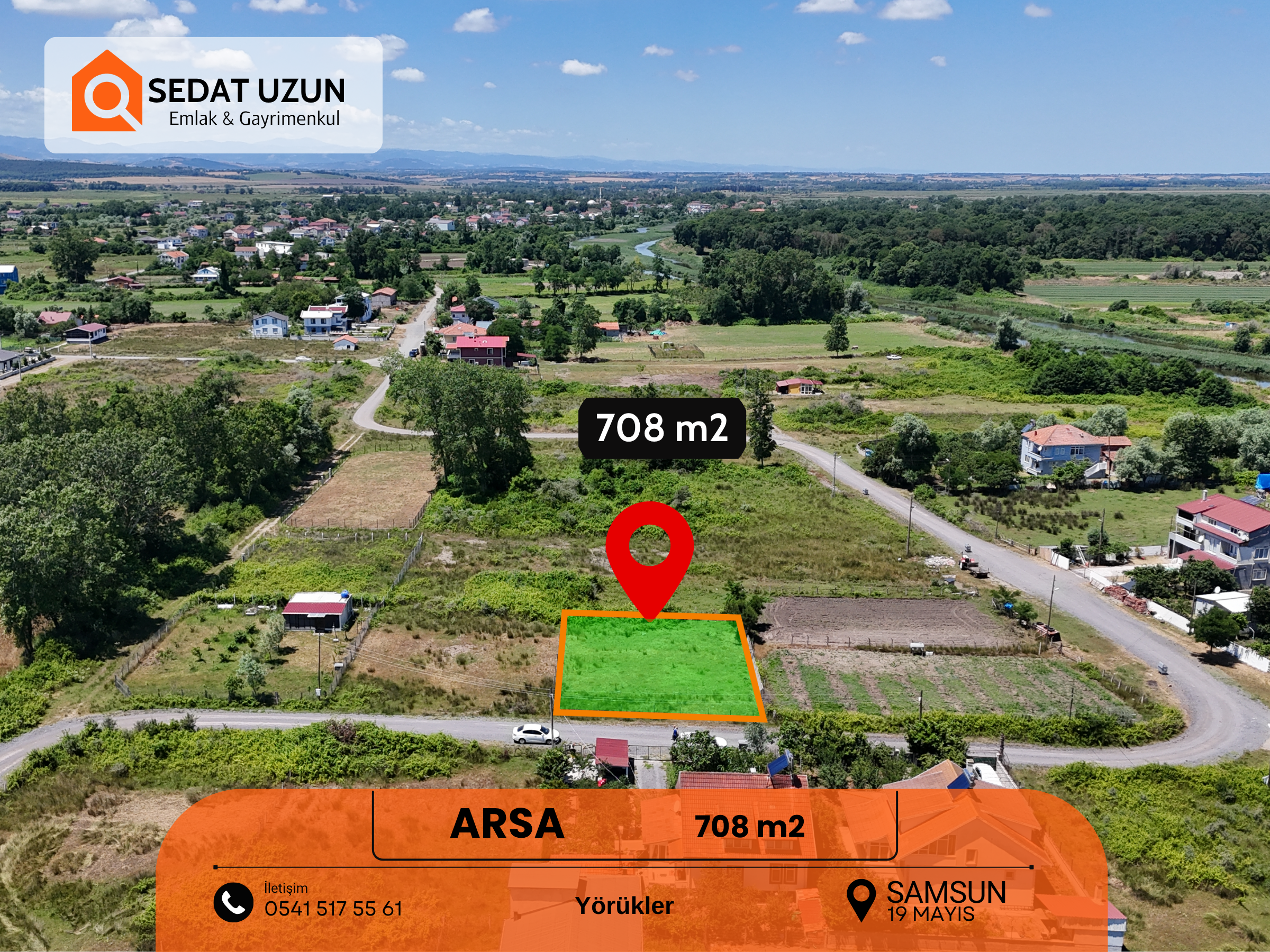 Samsun 19 Mayıs Yörükler'de Denize Yakın 708 m² Müstakil Villa Arsası
